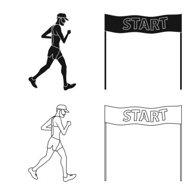 Spor ve kazanan sembol yalıtılmış nesne. Spor ve fitness vektör simgesini hissenin topluluğu.