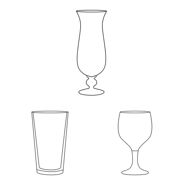 Diseño vectorial de platos e icono de contenedor. Set de platos y cristalería stock vector ilustración . — Vector de stock