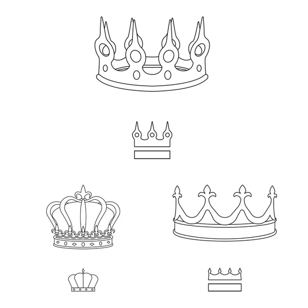 Vektorillustration der Königin und des Wappens. Set von Queen und Vip Stock Symbol für Web. — Stockvektor