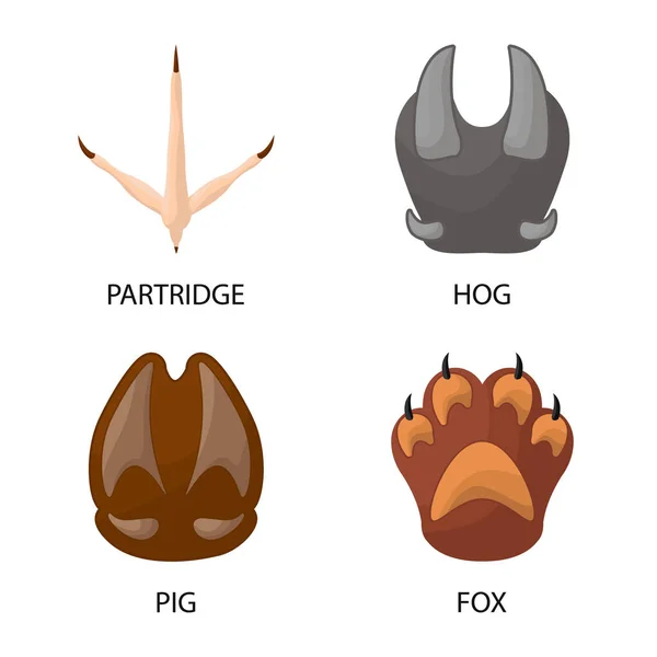 Векторні ілюстрації тварин та логотипу друку. Набір символів тварини і тла для Інтернету . — стоковий вектор