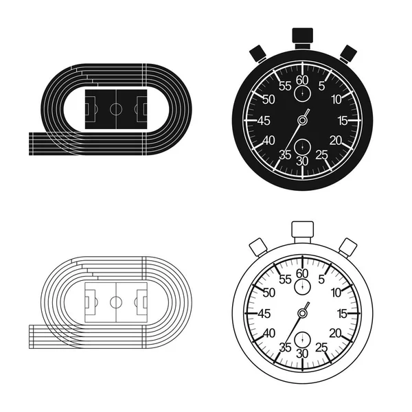 Spor ve kazanan simgesi yalıtılmış nesne. Spor ve fitness hisse senedi vektör çizim seti.