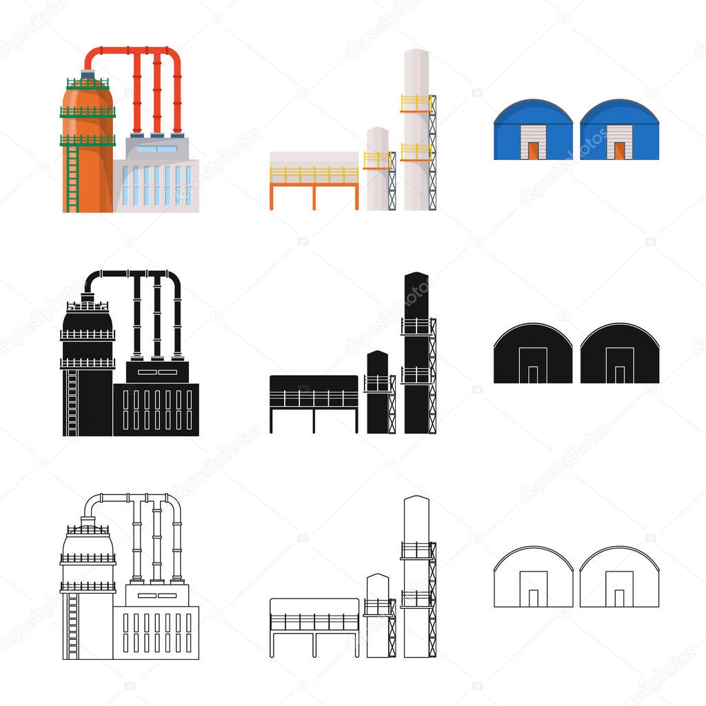 Vector design of production and structure icon. Collection of production and technology stock vector illustration.