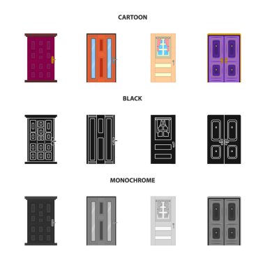 Mimari ve modern simge izole nesne. Stok lar için mimari ve inşaat vektör simgesinin toplanması.