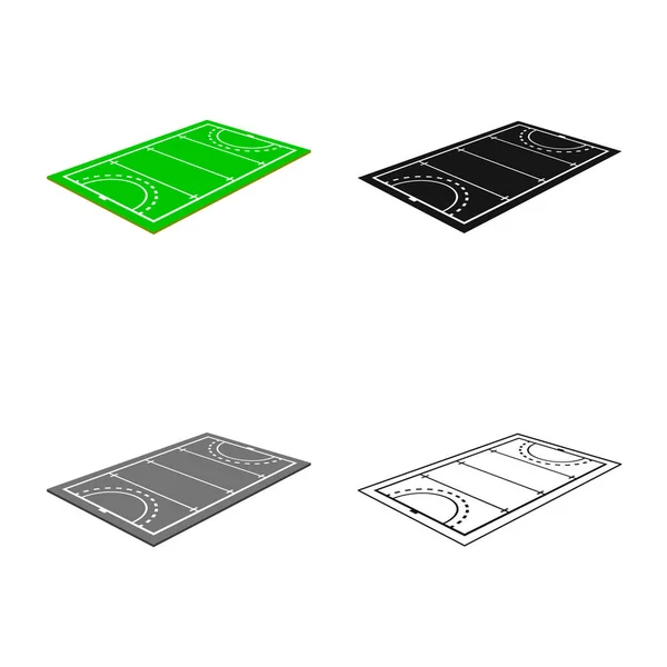 Ilustracja wektor hokeja i znak pola. Zestaw hokeja i gry symbol akcji dla www. — Wektor stockowy