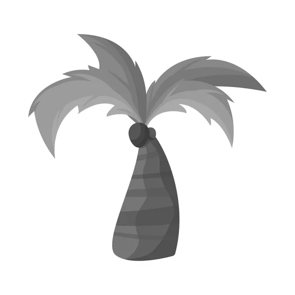 Vector illustratie van Palm en trunk logo. Verzameling van Palm en landschap vector pictogram voor voorraad. — Stockvector