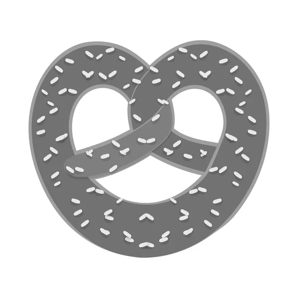 Vektor design av kringla och tysk symbol. Uppsättning av kringla och mat lager symbol för webben. — Stock vektor