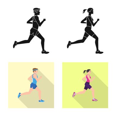 Spor ve kazanan simge vektör Illustration. Spor ve fitness hisse senedi simgesi için web topluluğu.