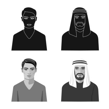Saç modeli ve meslek işareti vektör Illustration. Hisse senedi vektör çizim saç modeli ve karakter kümesi.