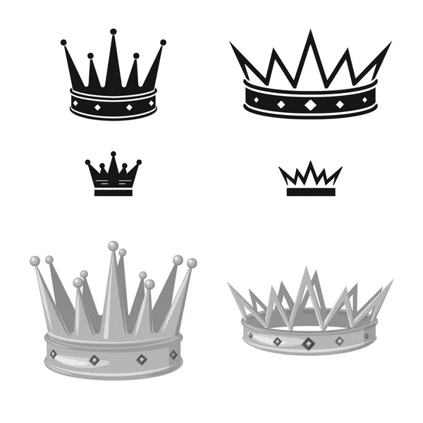 Illustration vectorielle de l'icône médiévale et noble. Ensemble de symbole stock médiéval et monarchique pour toile . — Image vectorielle