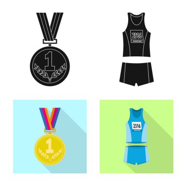 Spor ve kazanan logo vektör Illustration. Spor ve fitness hisse senedi simgesi için web topluluğu.