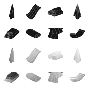 Yumuşak ve temiz logo vektör illüstrasyon. Stok için yumuşak ve evsel vektör simgesi kümesi.