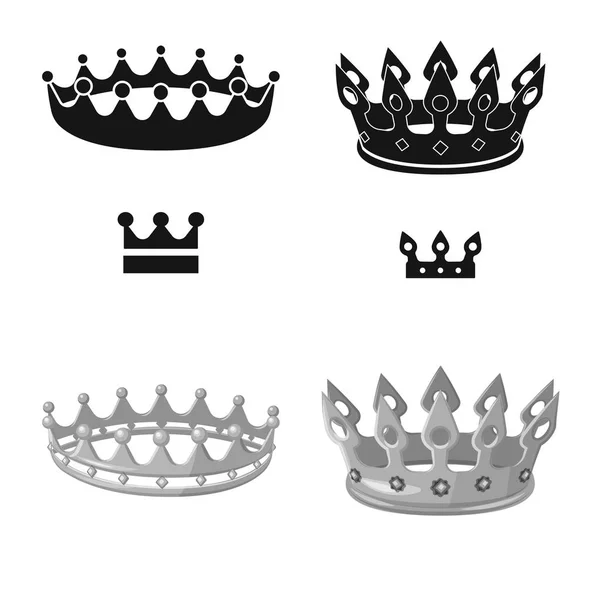 Design vetorial do logotipo medieval e da nobreza. Coleção de medieval e monarquia símbolo de estoque para web . — Vetor de Stock