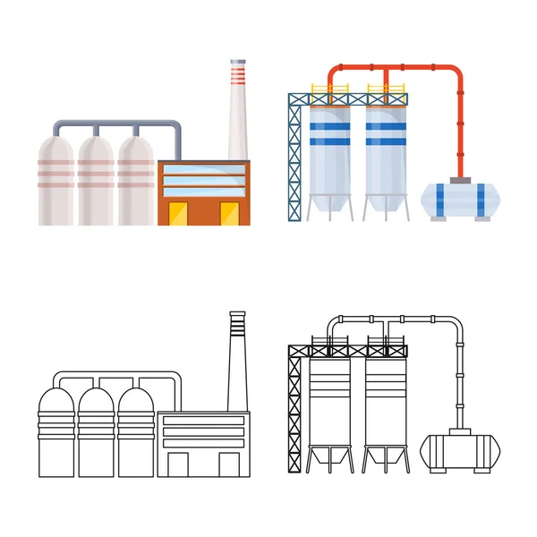 Wektor wzór struktury produkcji i ikony. Zbiór produkcji i technologii Stockowa ilustracja wektorowa. — Wektor stockowy