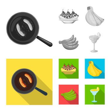 Doğal ve vejetaryen işareti vektör Illustration. Hisse senedi için doğal ve yeme vektör simge kümesi.