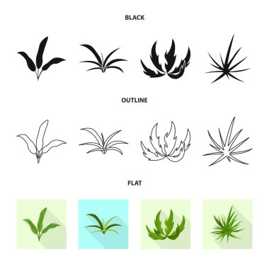 Peyzaj ve yaz işareti izole nesne. Web için peyzaj ve çevre stok sembolü koleksiyonu.