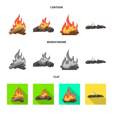 Tehlike ve turizm logosu vektör illüstrasyon. Stoklar için tehlike ve yürüyüş vektör simgesi kümesi.