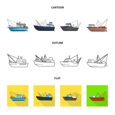 Ulaşım ve endüstriyel logo vektör illüstrasyon. Taşıma ve yat stok vektör illüstrasyon koleksiyonu.