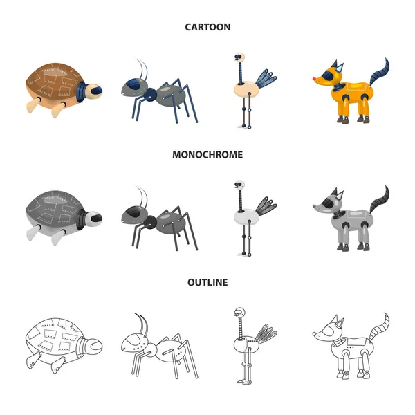 Illustration vectorielle du jouet et icône de la science. Collection de jouets et illustration vectorielle de stock de jouets . — Image vectorielle