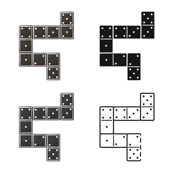 Wektor projektowania gry i symbol Domino. Zestaw ikon wektorowych gry i bloków dla akcji. — Wektor stockowy