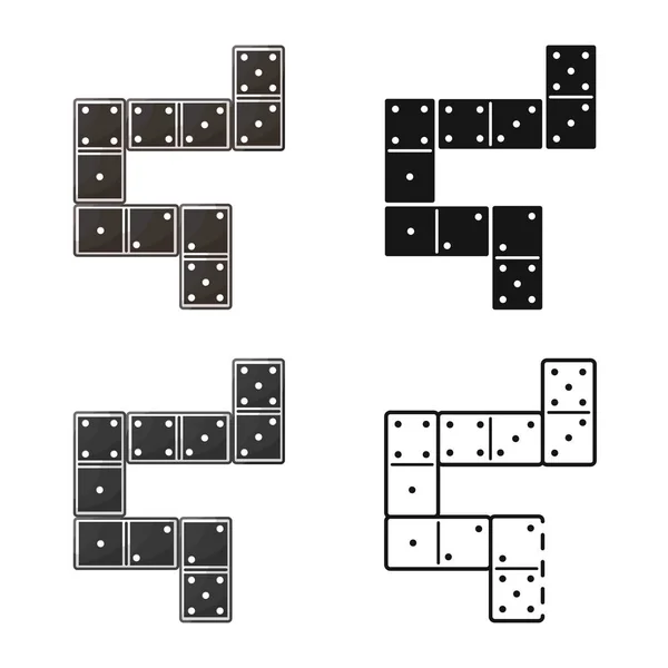 Design vettoriale del gioco e del simbolo domino. Set di gioco e blocco vettoriale icona per magazzino . — Vettoriale Stock