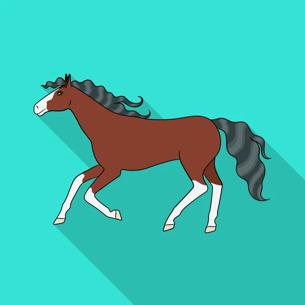 Изолированный объект коня и коричневого знака. Набор векторных иллюстраций коня и галопа . — стоковый вектор