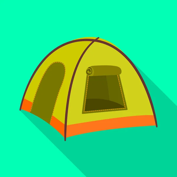 Progettazione vettoriale di tenda e icona del campo. Raccolta di tenda e tetto simbolo stock per il web . — Vettoriale Stock