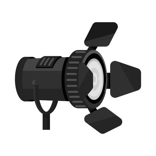 Objeto aislado de luz e icono del proyector. Colección de icono vectorial claro y transparente para stock . — Vector de stock