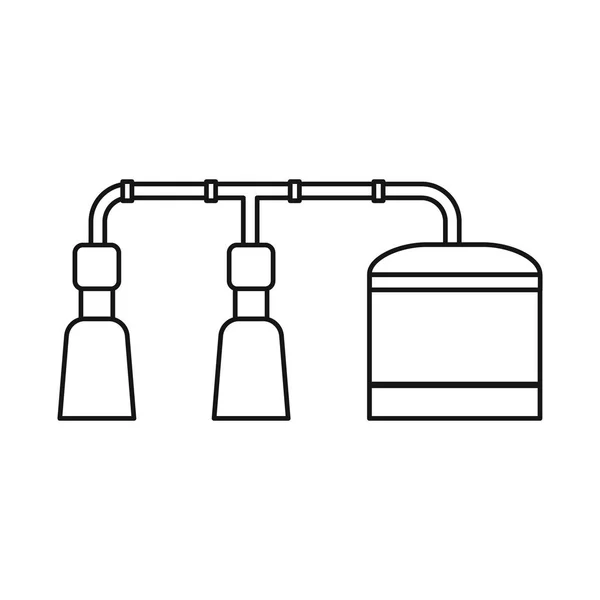 Objet isolé de la plante et symbole de l'entreprise. Ensemble d'icône vectorielle de plante et de station pour stock . — Image vectorielle