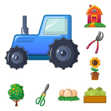 Çiftlik ve tarım işareti yalıtılmış nesne. Çiftlik ve bitki hisse senedi simgesi için web topluluğu.