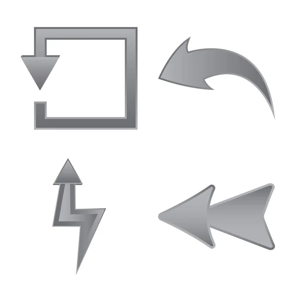Design vetorial do elemento e ícone de seta. Coleção de elemento e ícone de vetor de direção para estoque . — Vetor de Stock