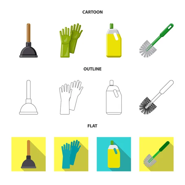 Векторный дизайн символа чистки и обслуживания. Коллекция иконки для уборки и домашнего хозяйства . — стоковый вектор
