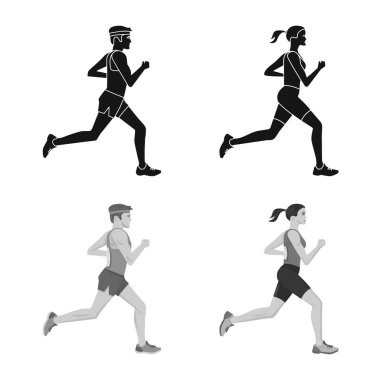 Spor ve kazanan logo vektör Illustration. Hisse senedi için spor ve fitness vektör simge kümesi.