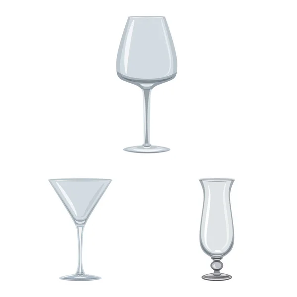 Vektor-Design von Geschirr und Behälterschild. Geschirr und Gläser Vektor-Symbol für Lager. — Stockvektor