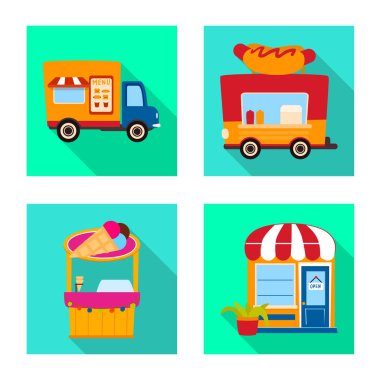 Eğlence ve mağaza logosu vektör tasarımı. Stok için eğlence ve kentsel vektör simgesi koleksiyonu.