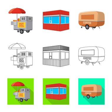 Pazarlama ve çadır işareti vektör tasarımı. Web için pazarlama ve dış mekan stok sembolü koleksiyonu.