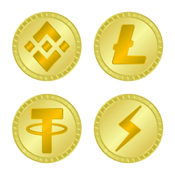 Vektoros illusztráció valuta és Bitcoin ikonra. Valuta-és internetes tőzsdei szimbólum webes. — Stock Vector