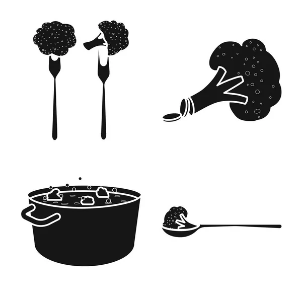 Ilustración vectorial de comer y dieta icono. Conjunto de alimentación e ilustración del vector de stock de granja . — Archivo Imágenes Vectoriales