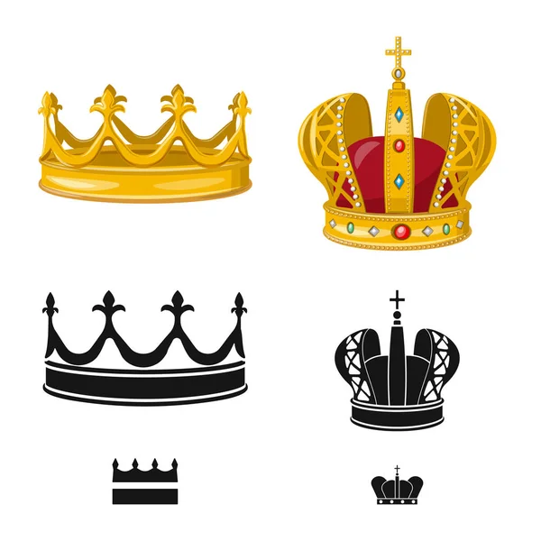 Illustration vectorielle du symbole médiéval et noble. Ensemble d'illustration vectorielle de stock médiévale et monarchique . — Image vectorielle