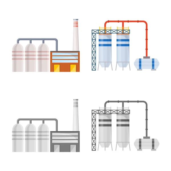 Vektor design produktion och struktur skylt. Uppsättning av produktion och teknik lager vektorillustration. — Stock vektor