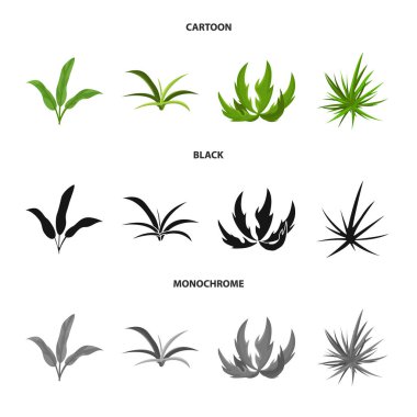 Peyzaj vektör tasarımı ve yaz sembolü. Peyzaj ve çevre stok vektör illüstrasyon koleksiyonu.