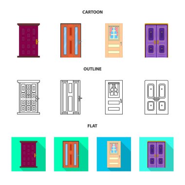 Mimarinin izole nesnesi ve modern işaret. Stok lar için mimari ve yapı vektör simgesi kümesi.