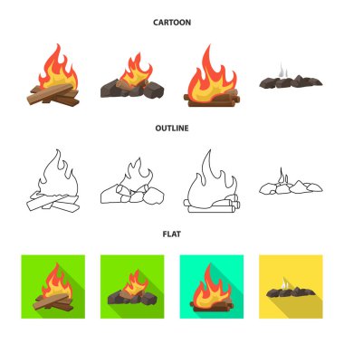 Tehlike ve turizm sembolü izole nesne. Stoklar için tehlike ve yürüyüş vektör simgesi kümesi.