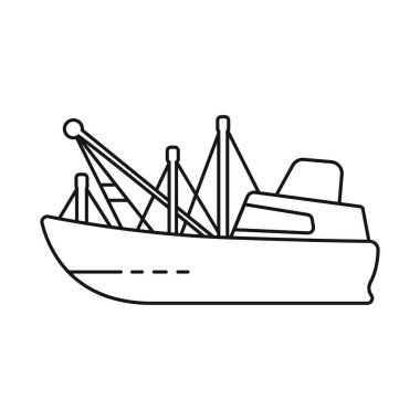 Su ve taşıma sembolü vektör tasarımı. Web için su ve gemi stok sembolü toplama.