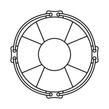 Lifebuoy ve halka sembolü vektör illüstrasyon. Stok için lifebuoy ve yardım vektör simgesi seti.