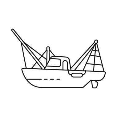 Vapur ve gemi logosuvektör illüstrasyon. Web için steamboat ve römorkör stok sembolü seti.