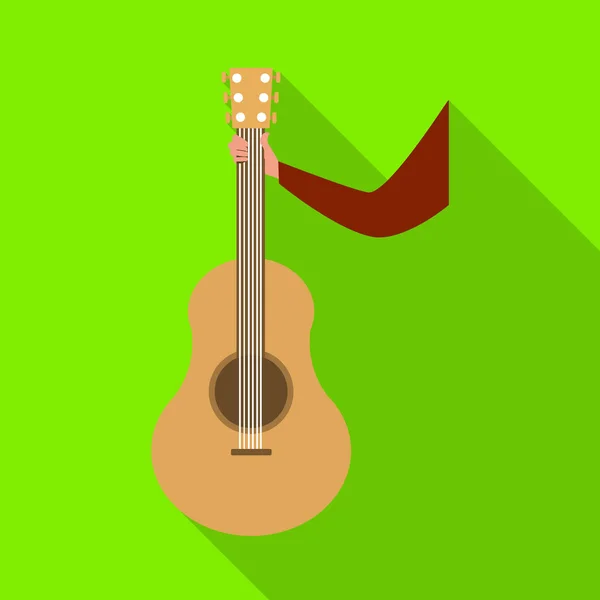 吉他和声学符号的矢量设计。一套吉他和乐器股票符号为网络. — 图库矢量图片