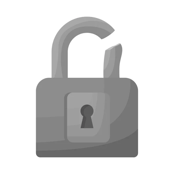 Objet isolé de cadenas et signe de fissure. Collection de cadenas et symbole de stock de sécurité pour le web . — Image vectorielle