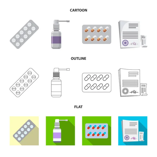 Векторний дизайн аптеки та логотипу лікарні. Збірка символів аптеки та бізнесу для Інтернету . — стоковий вектор