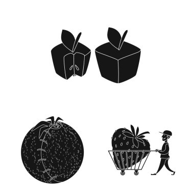 Kalite ve laboratuar simgesinin izole nesne. Stok için kalite ve genetik vektör simgesi seti.