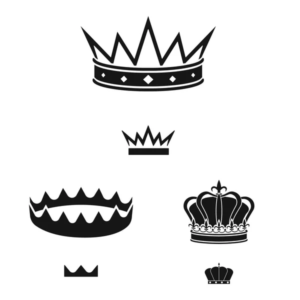 Векторная иллюстрация короля и величественной иконы. Набор векторных иллюстраций короля и золота . — стоковый вектор